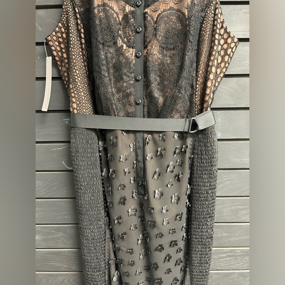 Anthropologie Black  Lace Dress NEW - Picture 6 of 12
